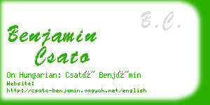 benjamin csato business card